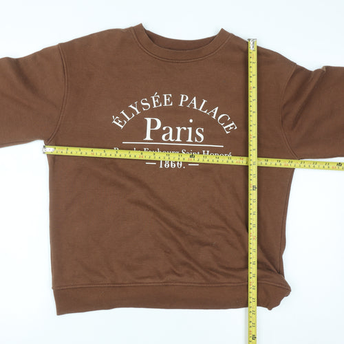 Dunnes Women Brown Élysée Palace Paris Pullover Sweatshirt XS