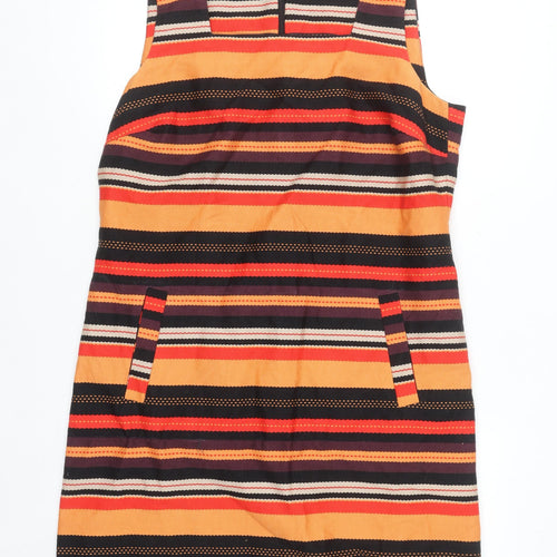 M&Co Women’s Multicoloured Stripe Shift Dress Size 18 Sleeveless