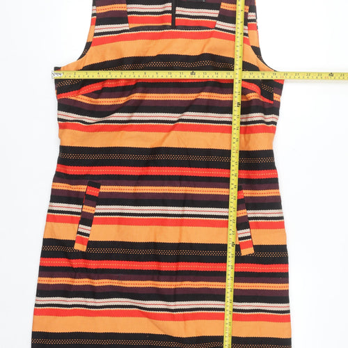 M&Co Women’s Multicoloured Stripe Shift Dress Size 18 Sleeveless