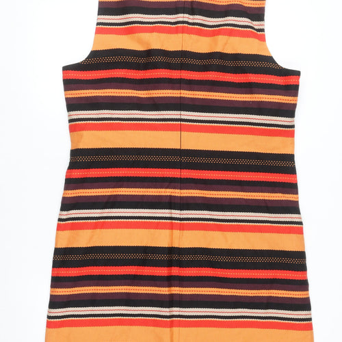 M&Co Women’s Multicoloured Stripe Shift Dress Size 18 Sleeveless