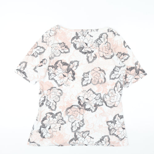 Marks and Spencer Womens 16 Multicoloured Floral Cotton T-Shirt
