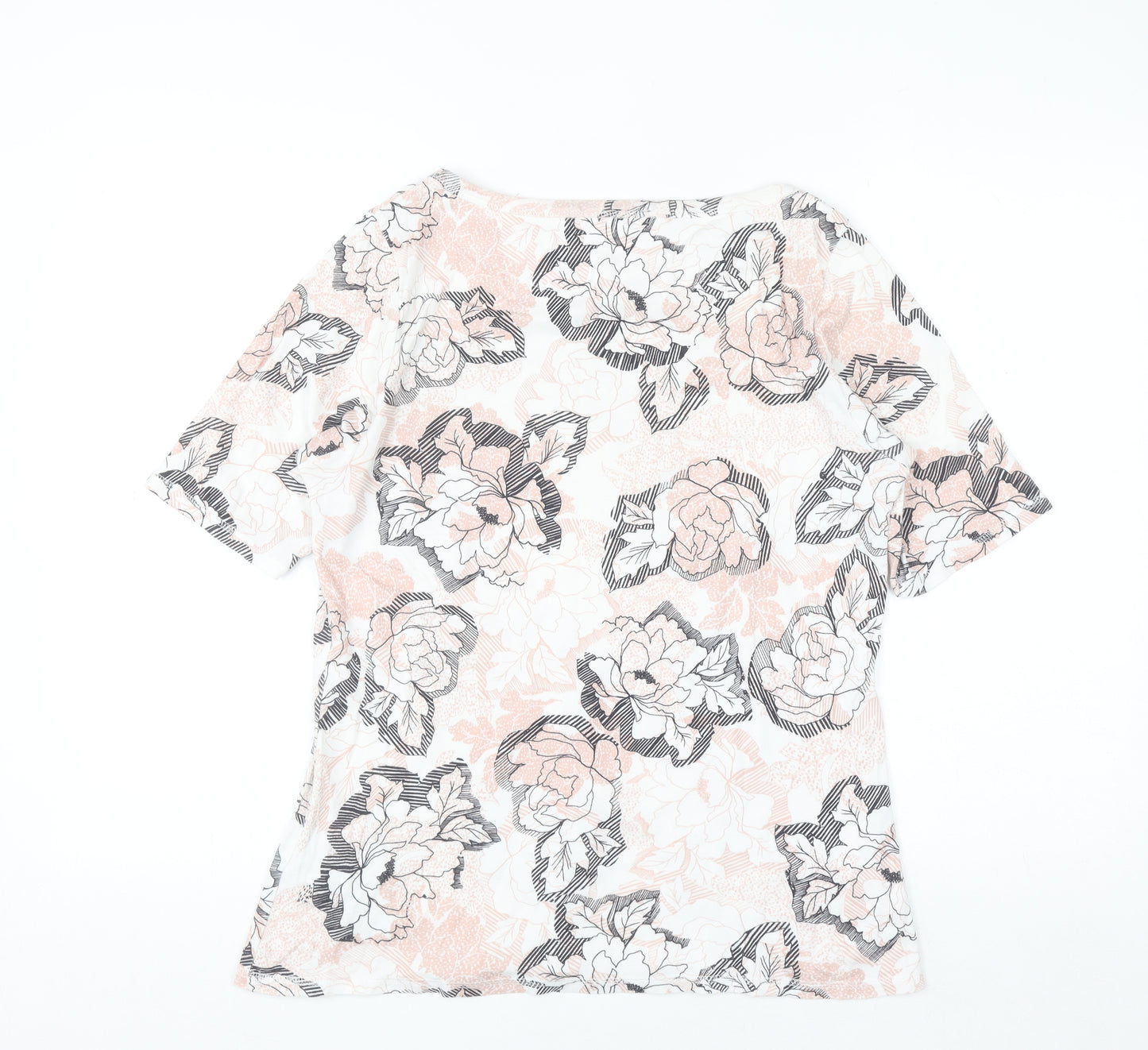 Marks and Spencer Womens 16 Multicoloured Floral Cotton T-Shirt