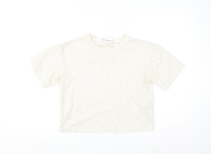 Gym+Coffee Women's Beige XS Relaxed Cotton T-Shirt