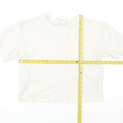 Gym+Coffee Women's Beige XS Relaxed Cotton T-Shirt