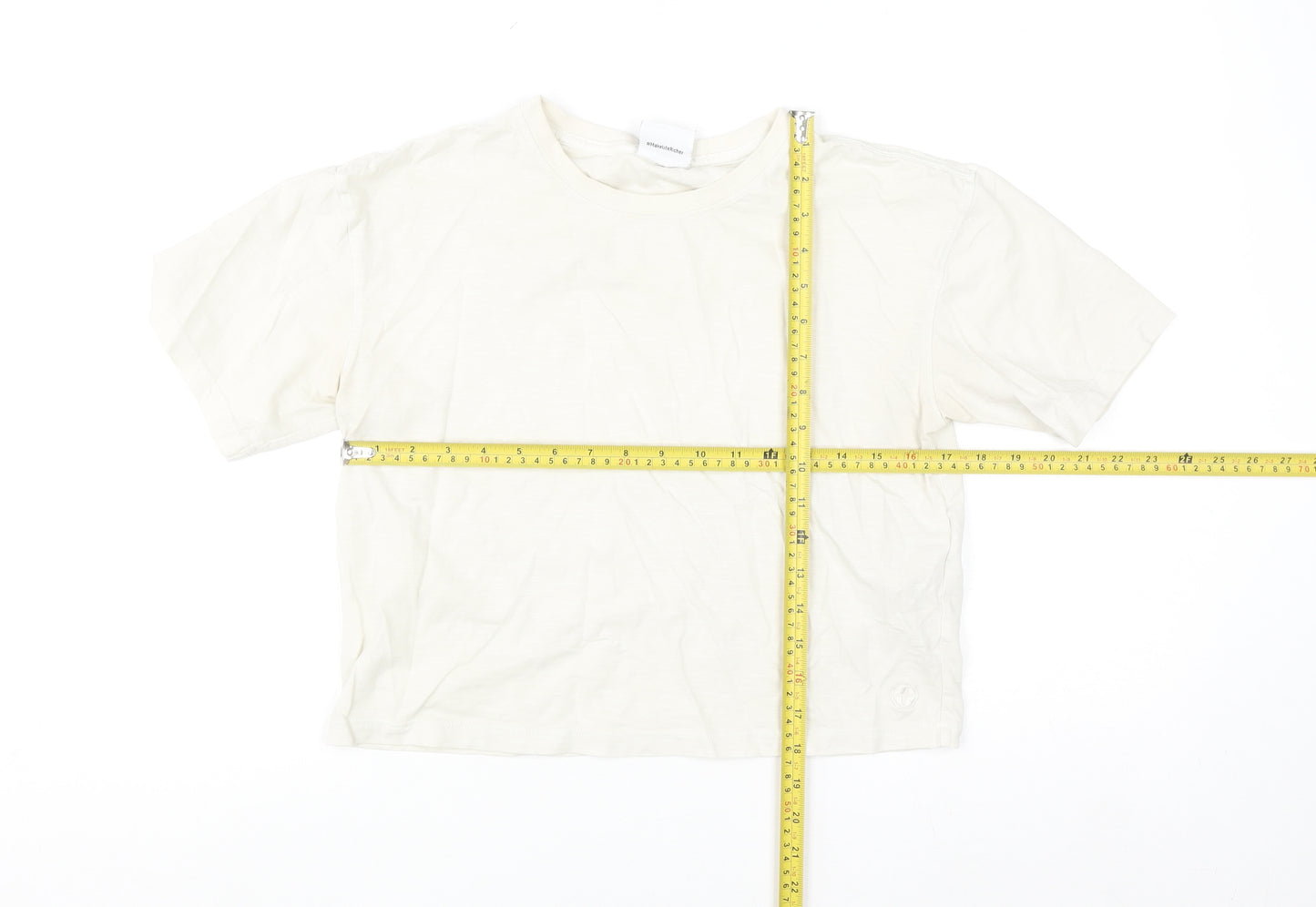 Gym+Coffee Women's Beige XS Relaxed Cotton T-Shirt