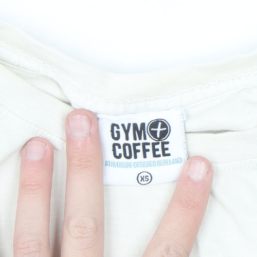 Gym+Coffee Women's Beige XS Relaxed Cotton T-Shirt