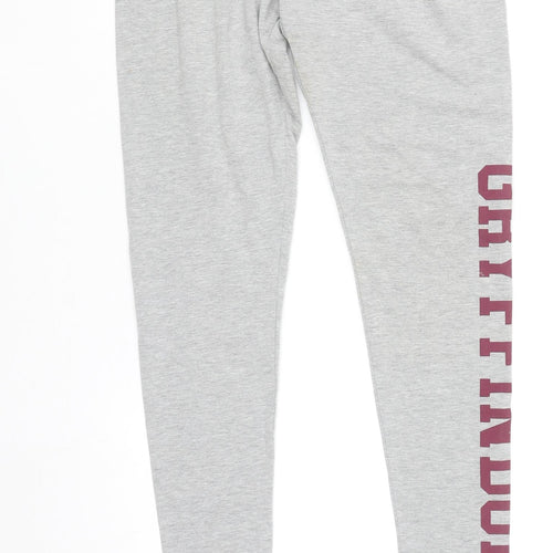 Harry Potter Gryffindor Grey Womens Leggings Size 12 Elastic Waist