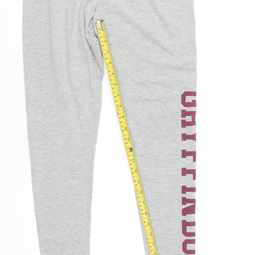 Harry Potter Gryffindor Grey Womens Leggings Size 12 Elastic Waist