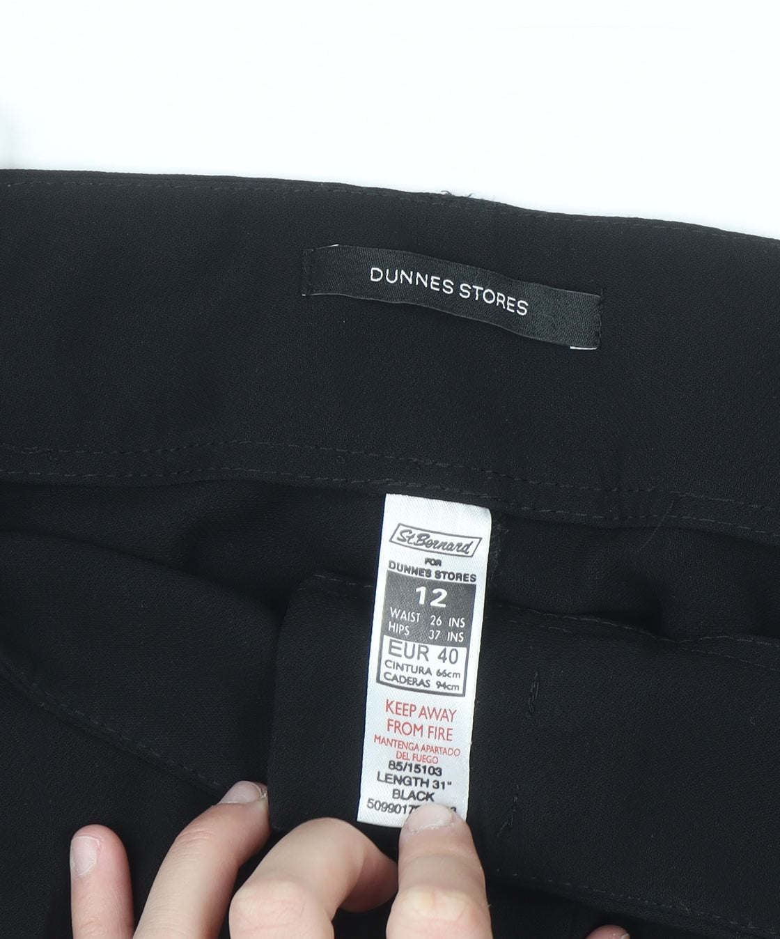 Dunnes Stores Women's Black Size 12 Straight Leg Dress Pants