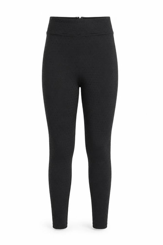 Oh Polly Womens Black UK 6 High Rise Sequin Ankle Leggings