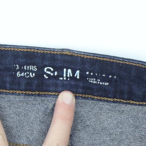 Denim Co Girls Blue Slim Fit Jeans 13-14 Years Dark Wash Stretch