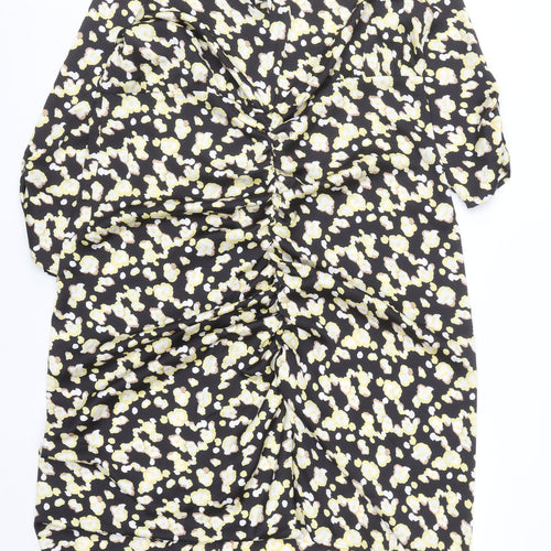 Next Womens Multicoloured Floral Ruched Midi Dress Size 20