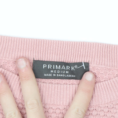 Primark Men's Pink Cotton Crew Neck Jumper M