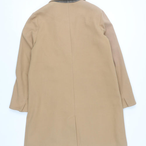 Primark Women’s Beige Wool Blend Mid-Length Overcoat UK 14