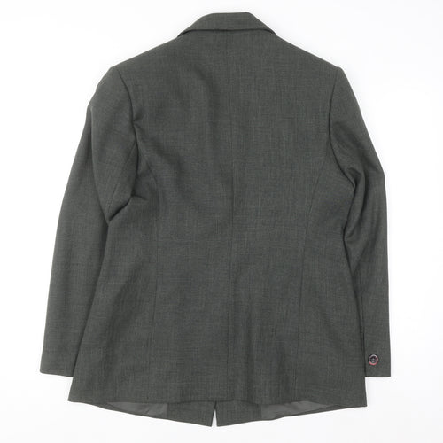 St. Bernard Women’s Grey Two-Button Suit Jacket Size 14 Classic Fit