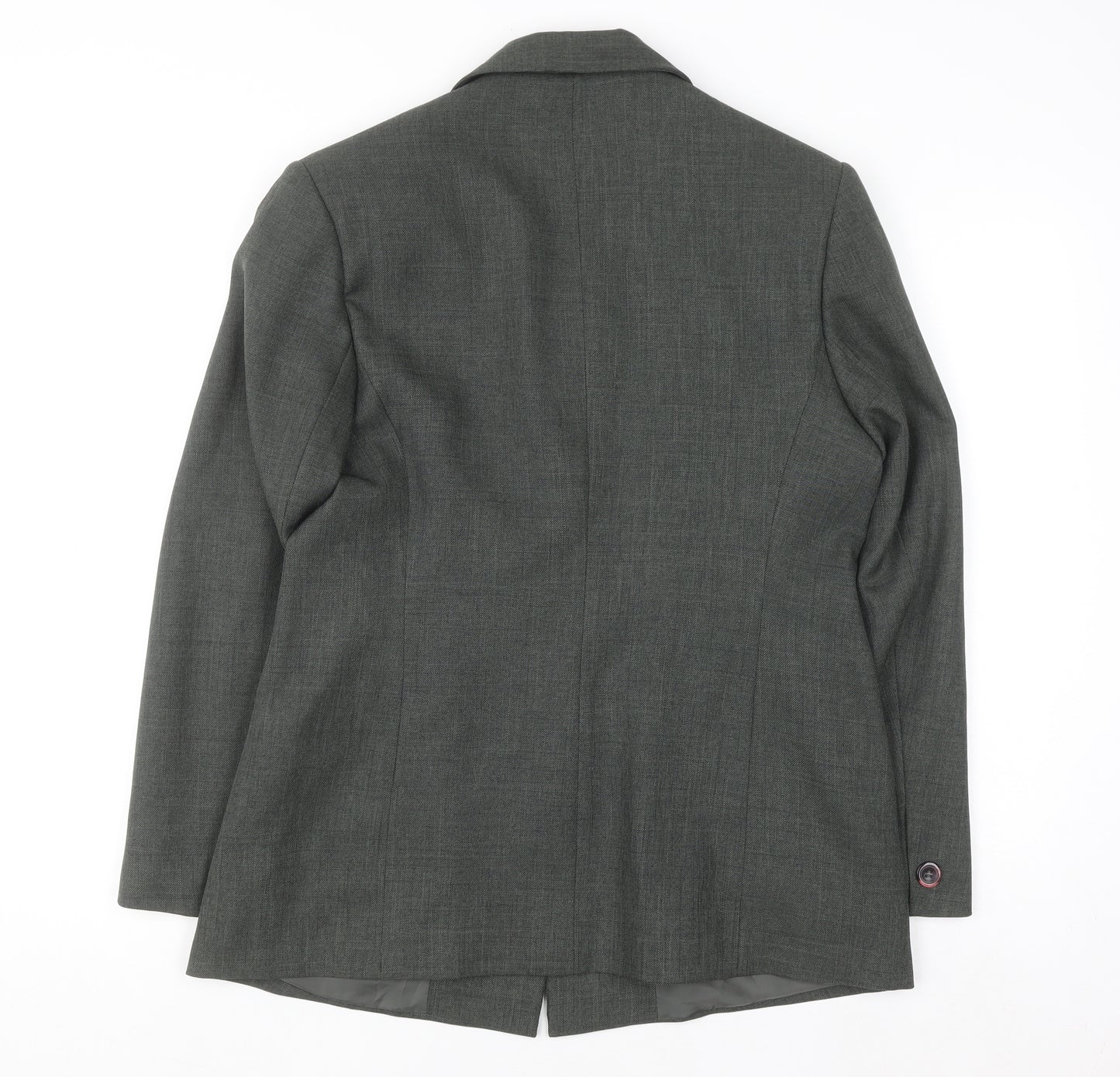 St. Bernard Women’s Grey Two-Button Suit Jacket Size 14 Classic Fit