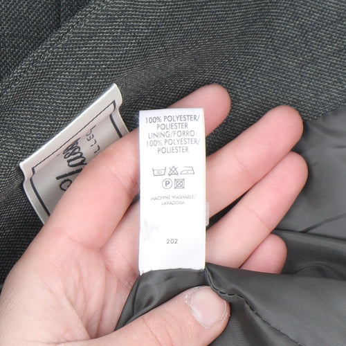 St. Bernard Women’s Grey Two-Button Suit Jacket Size 14 Classic Fit