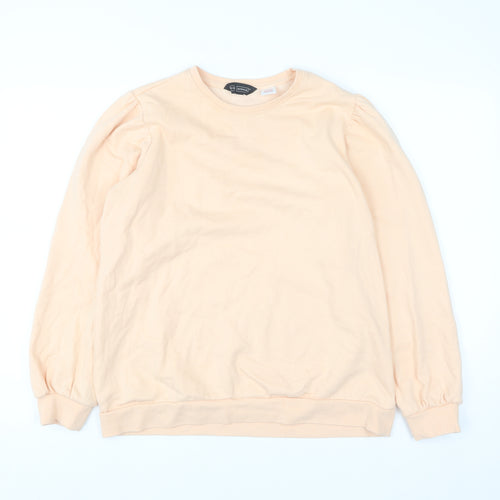Avenue Women Peach Pullover Sweatshirt Size 12-14 Cotton Blend
