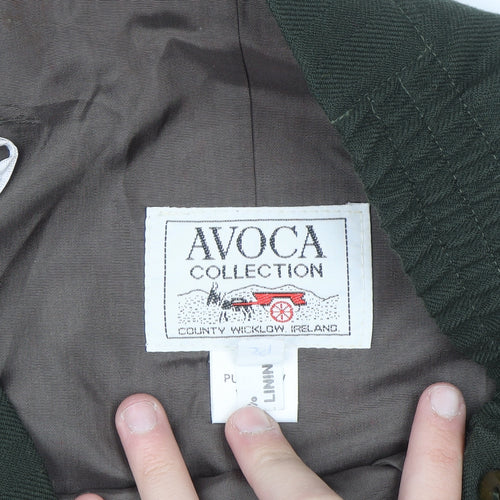 Avoca Women Green Wool Pencil Skirt M Knee Length Workwear