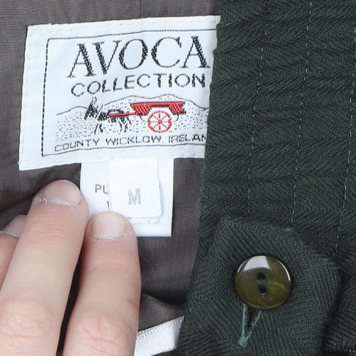 Avoca Women Green Wool Pencil Skirt M Knee Length Workwear