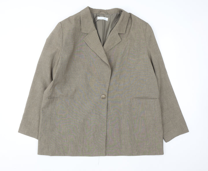 Primark Cares Women’s Beige Single Breasted Blazer XL Polyester