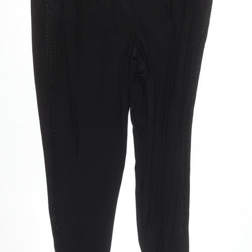 Klass Women’s Black Size 20 Stretch Tapered Trousers with Sequin Detail