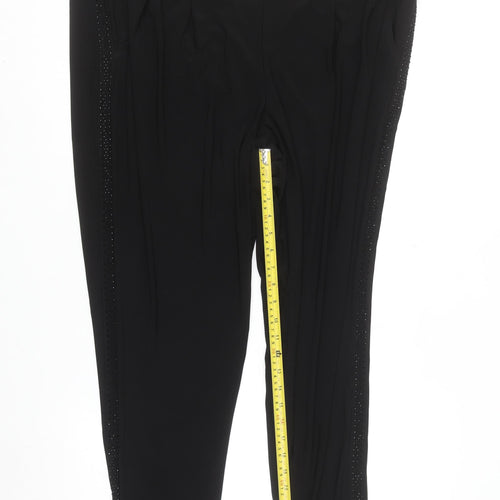 Klass Women’s Black Size 20 Stretch Tapered Trousers with Sequin Detail