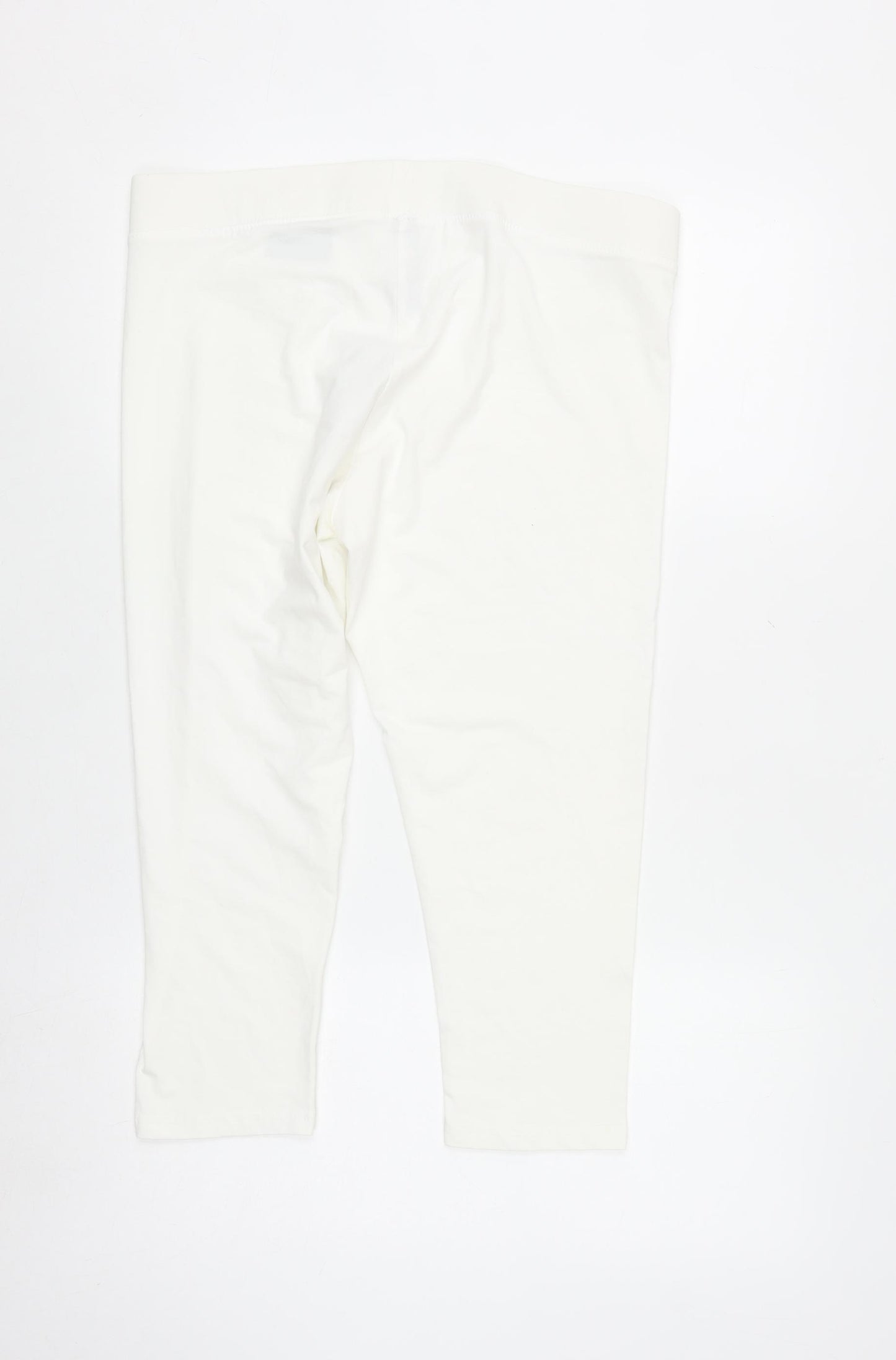 St. Bernard for Dunnes Stores White Cotton Stretch Capri Leggings L