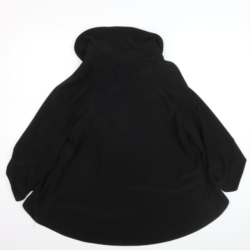 Joseph Ribkoff Women Black Size 10 Cape Jacket Mid-Length Elegant