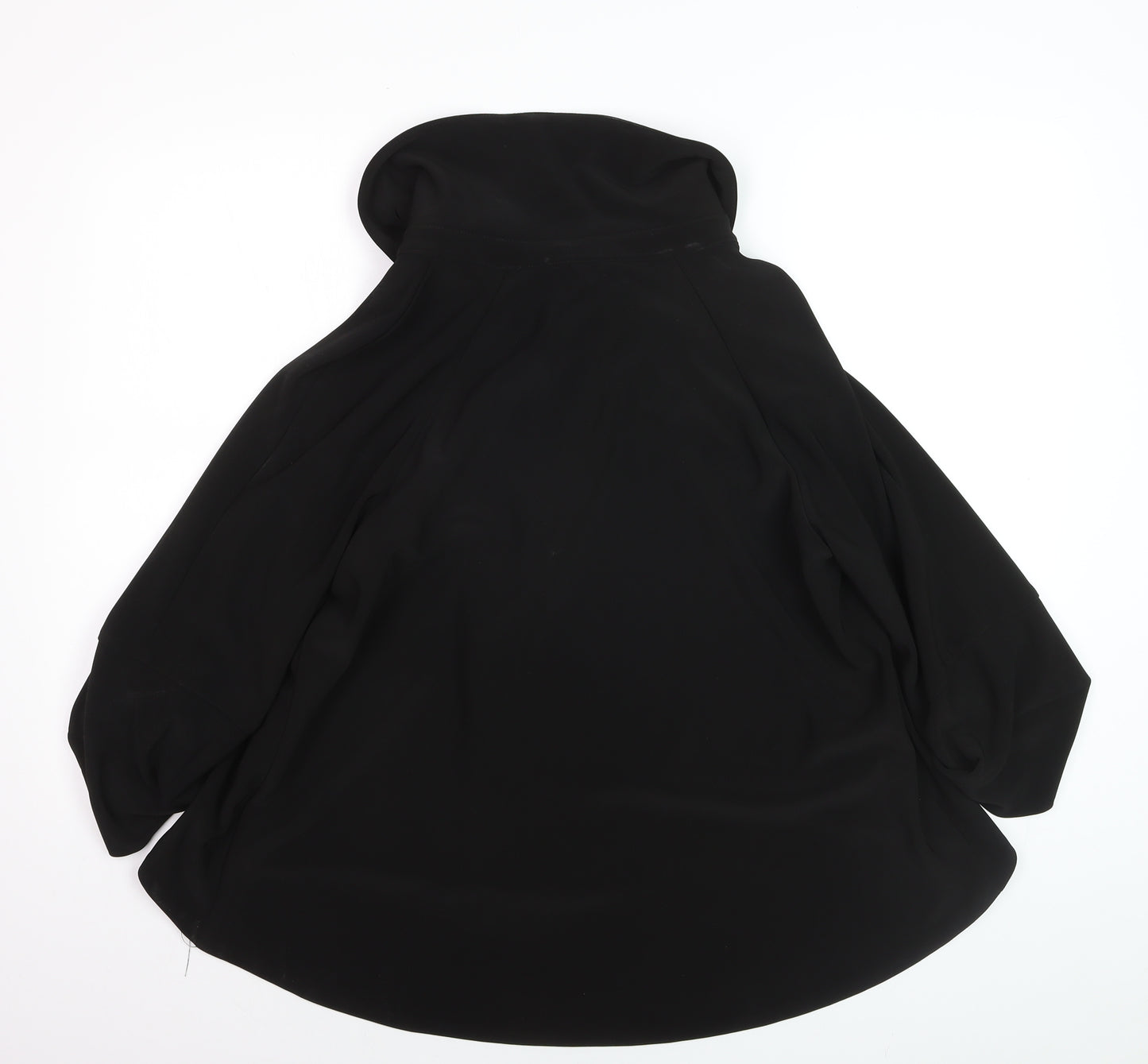 Joseph Ribkoff Women Black Size 10 Cape Jacket Mid-Length Elegant
