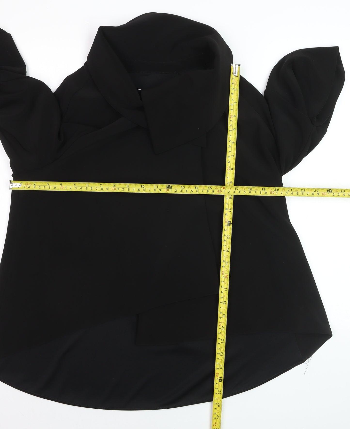 Joseph Ribkoff Women Black Size 10 Cape Jacket Mid-Length Elegant