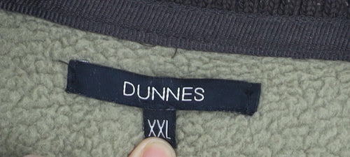 Dunnes Men’s Brown Fleece Full Zip Jumper 2XL Winter Casual