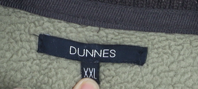 Dunnes Men’s Brown Fleece Full Zip Jumper 2XL Winter Casual