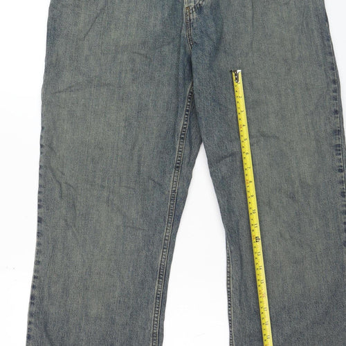 Tommy Hilfiger Men’s Blue Denim Loose Fit Straight Jeans 33x32