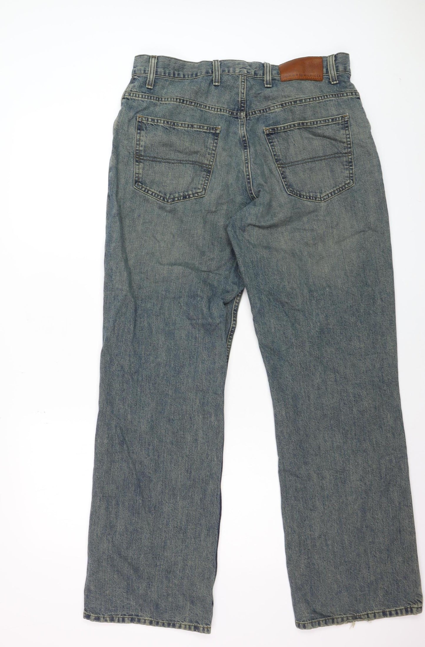 Tommy Hilfiger Men’s Blue Denim Loose Fit Straight Jeans 33x32