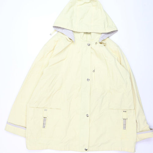 Mackintosh New England Women’s Yellow Hooded Rain Coat Jacket XL