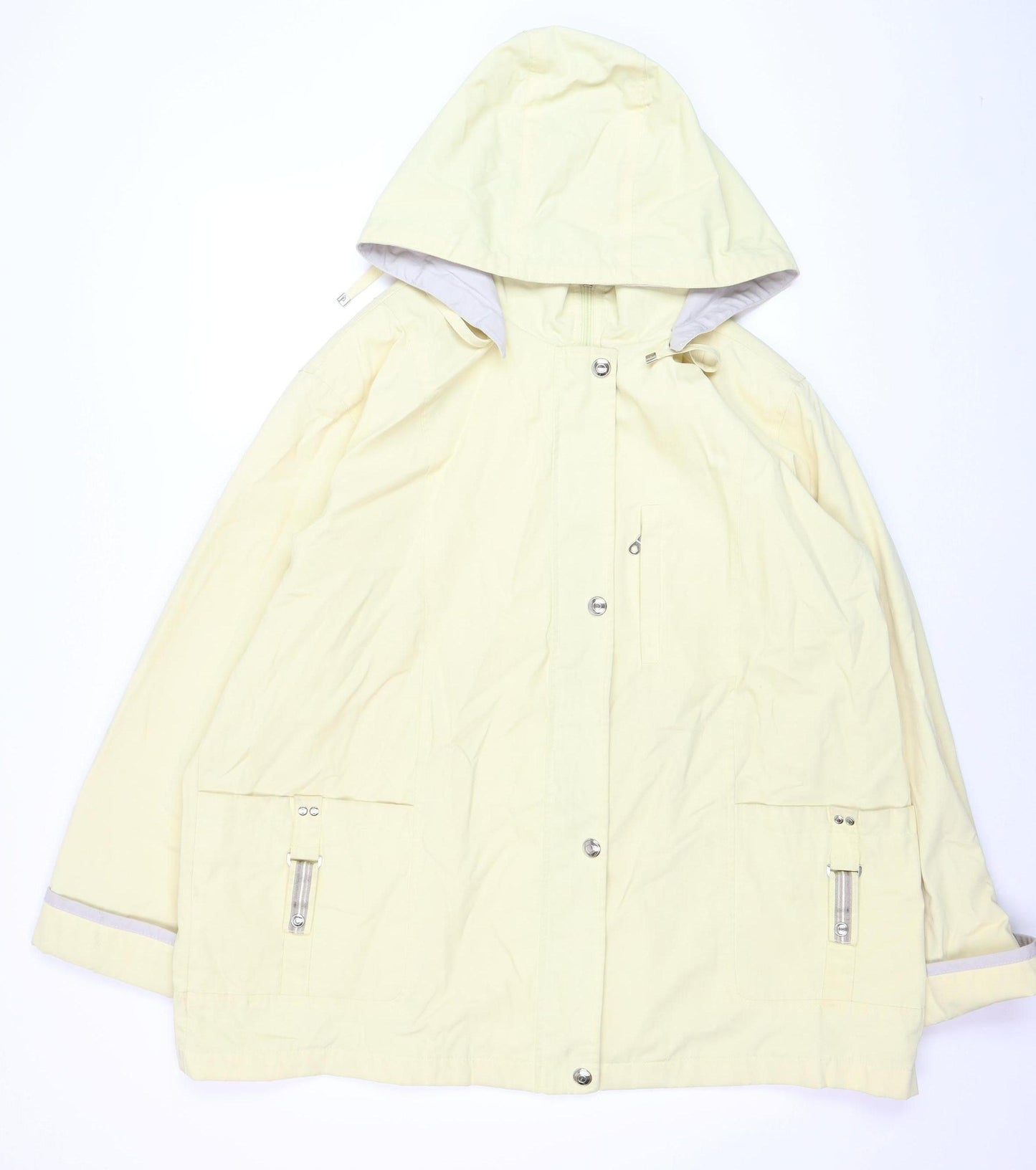 Mackintosh New England Women’s Yellow Hooded Rain Coat Jacket XL