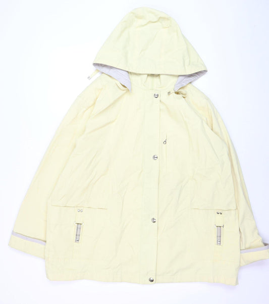 Mackintosh New England Women’s Yellow Hooded Rain Coat Jacket XL