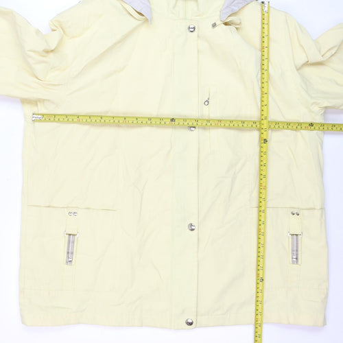 Mackintosh New England Women’s Yellow Hooded Rain Coat Jacket XL