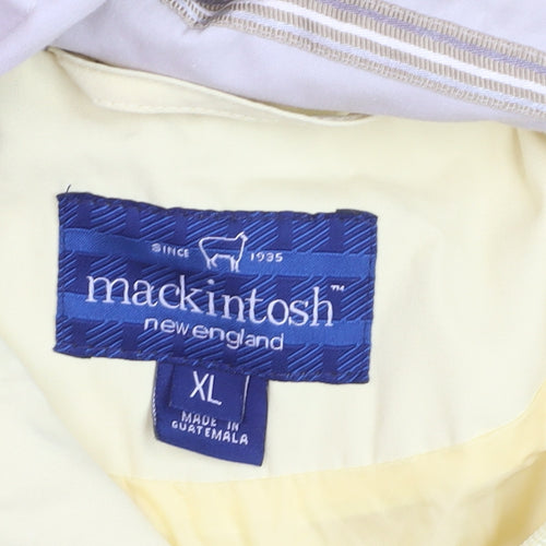 Mackintosh New England Women’s Yellow Hooded Rain Coat Jacket XL