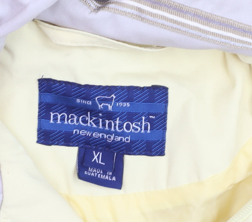 Mackintosh New England Women’s Yellow Hooded Rain Coat Jacket XL