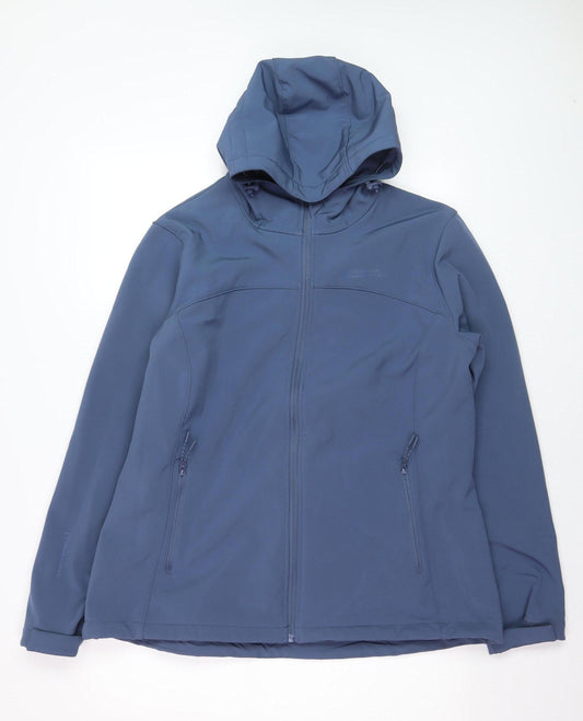 Mountain Warehouse Women's Blue Softshell Hooded Jacket Size 18