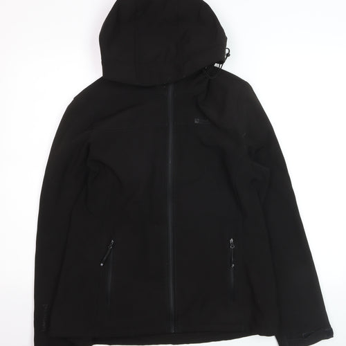 Mountain Warehouse Women's Black Softshell Hooded Jacket UK 14
