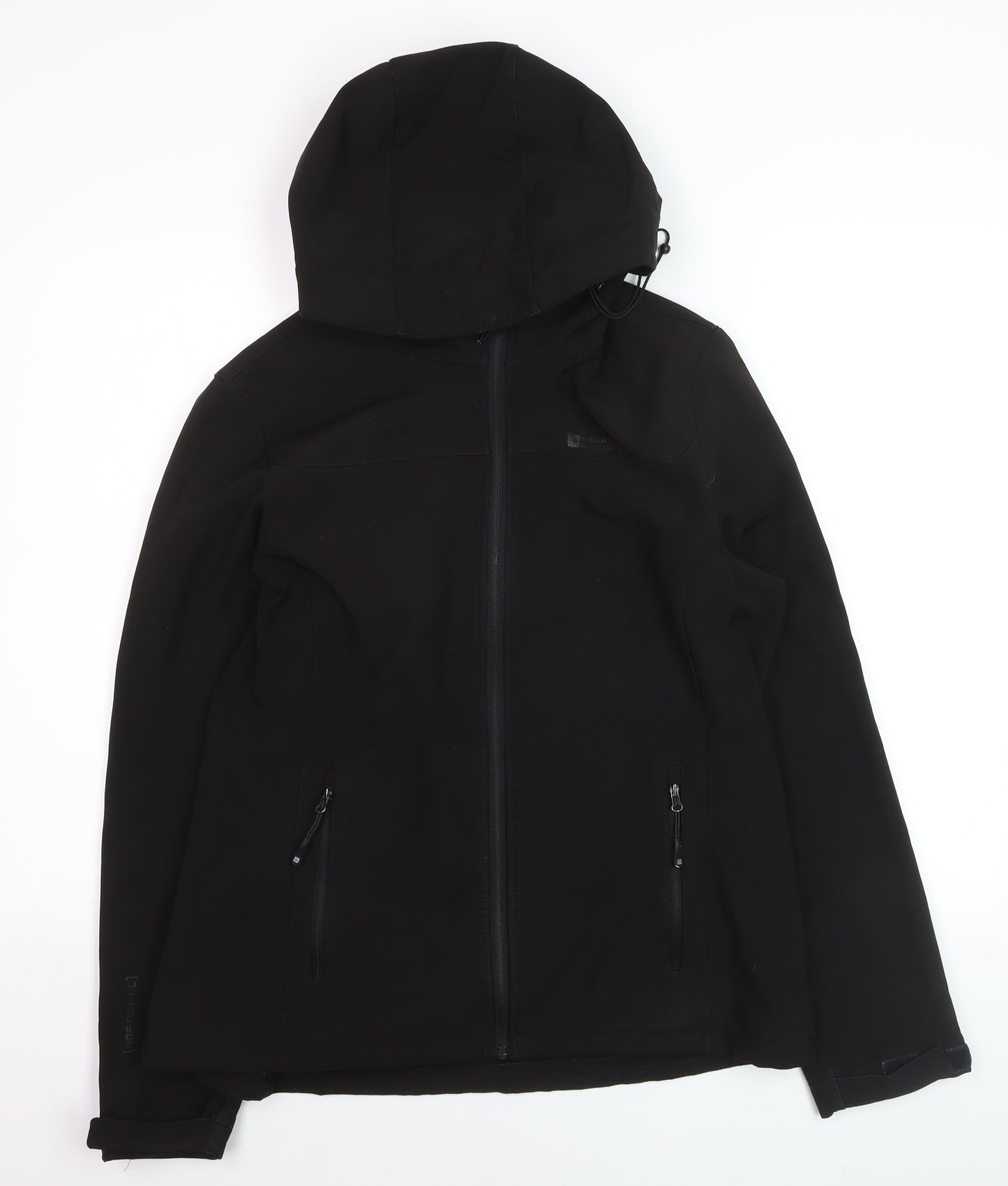 Mountain Warehouse Women's Black Softshell Hooded Jacket UK 14
