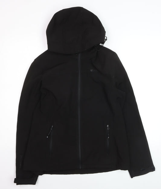 Mountain Warehouse Women's Black Softshell Hooded Jacket UK 14