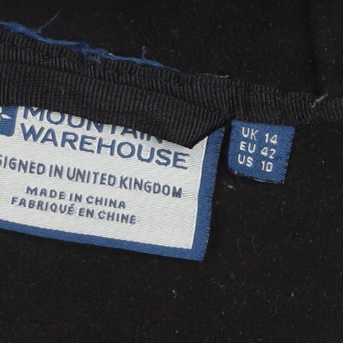 Mountain Warehouse Women's Black Softshell Hooded Jacket UK 14