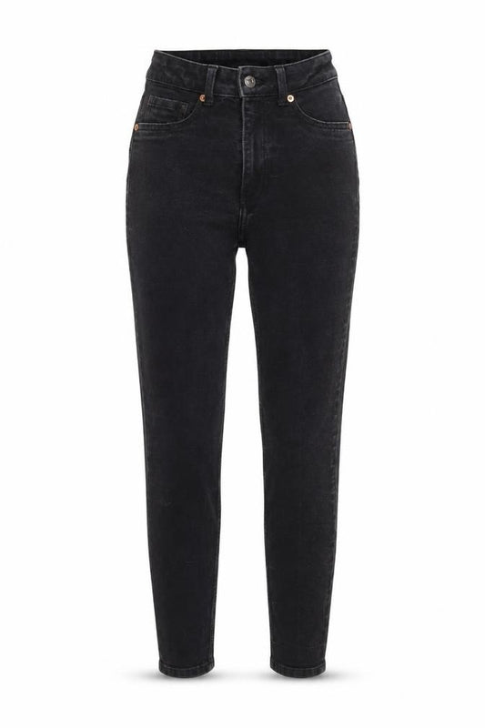 Front view of H&M Divided Women's Black Skinny High Rise Stretch Jeans, size 8