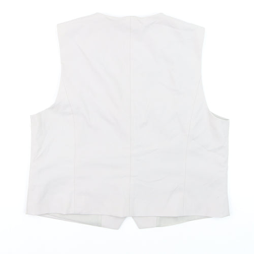 Gallery Womens Beige Suit Waistcoat UK 14 Classic Lined Vest