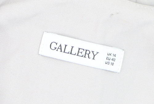 Gallery Womens Beige Suit Waistcoat UK 14 Classic Lined Vest