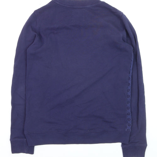 Jack Wills Women's Navy Cotton Crew Neck Long Sleeve Sweatshirt UK 10